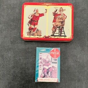 COCA COLA Vintage Santa Claus Card Deck (New/wrapped) & Box - Red